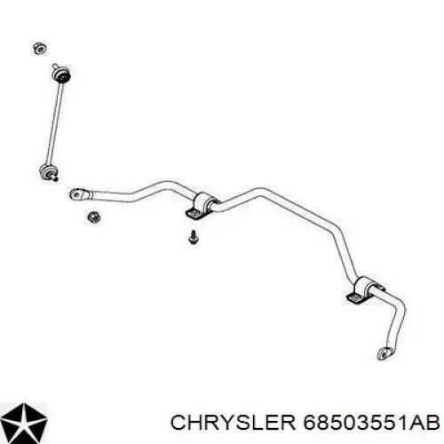 Do koszyka 68503551AB Chrysler Łącznik stabilizatora przedniego