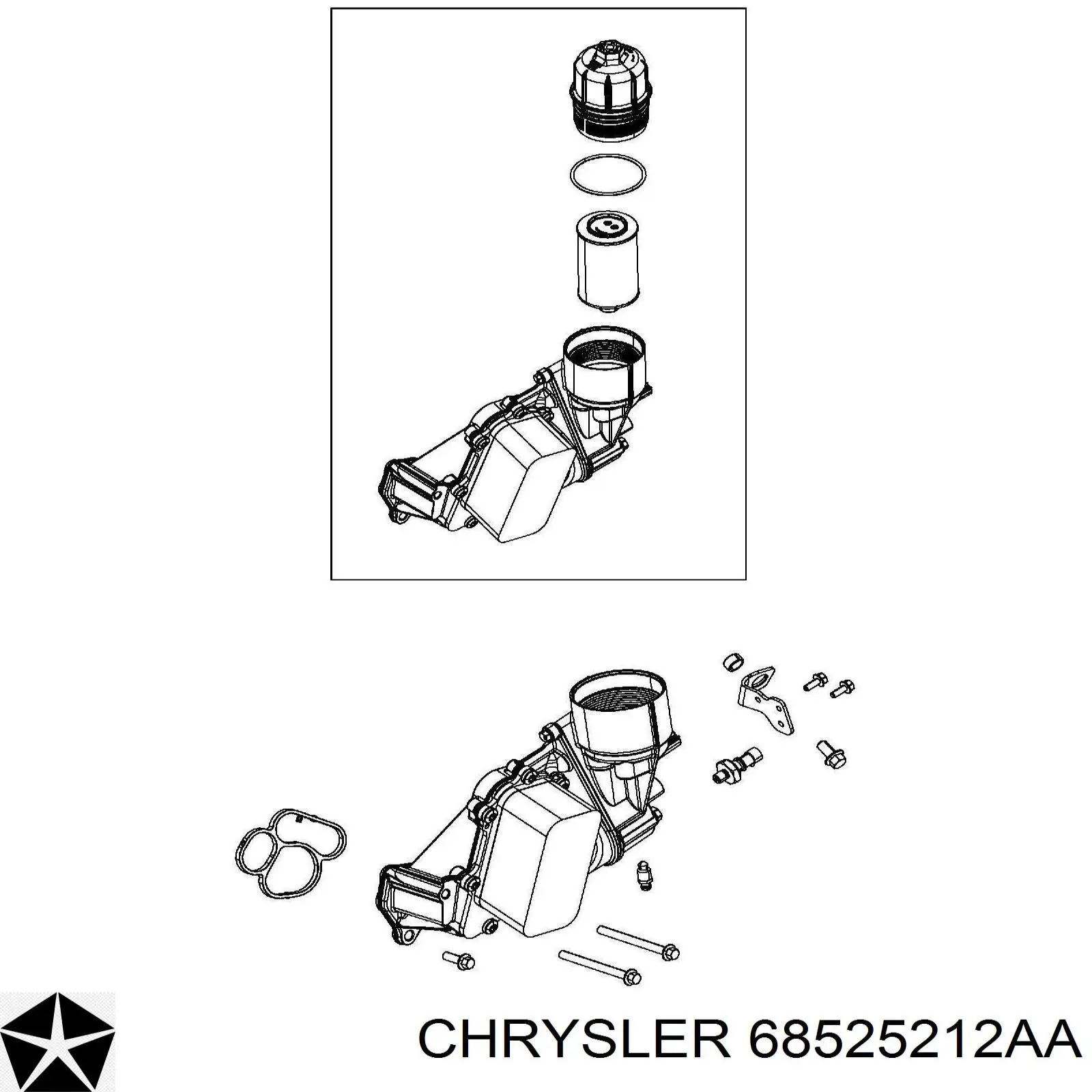 68525212AA Chrysler Obudowa filtra oleju