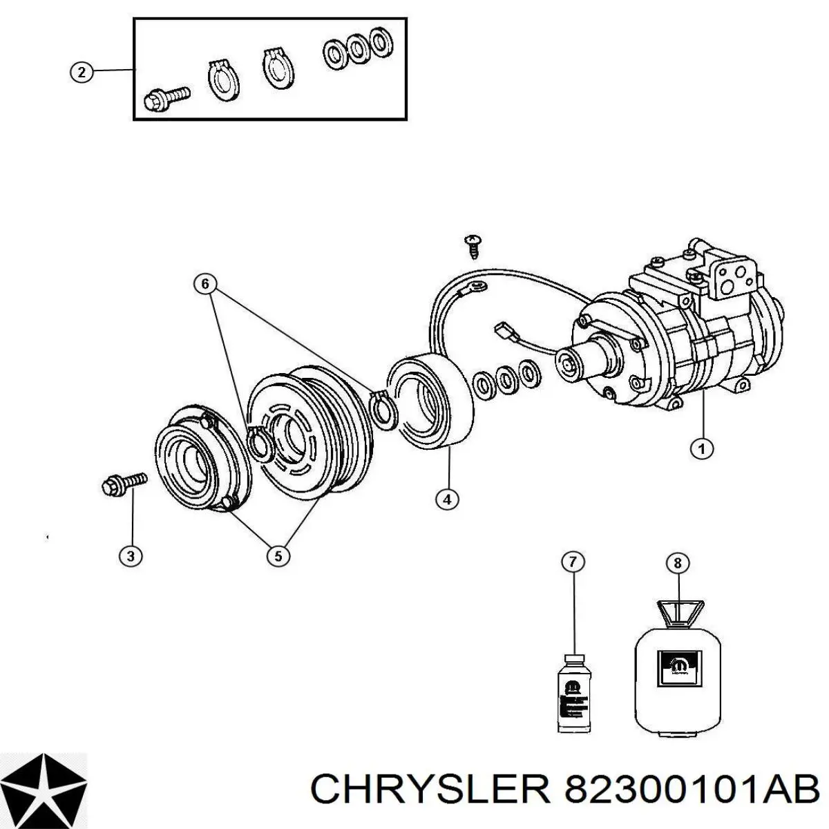 Gaz chłodniczy Chrysler 82300101AB cena, od 40,86 USD