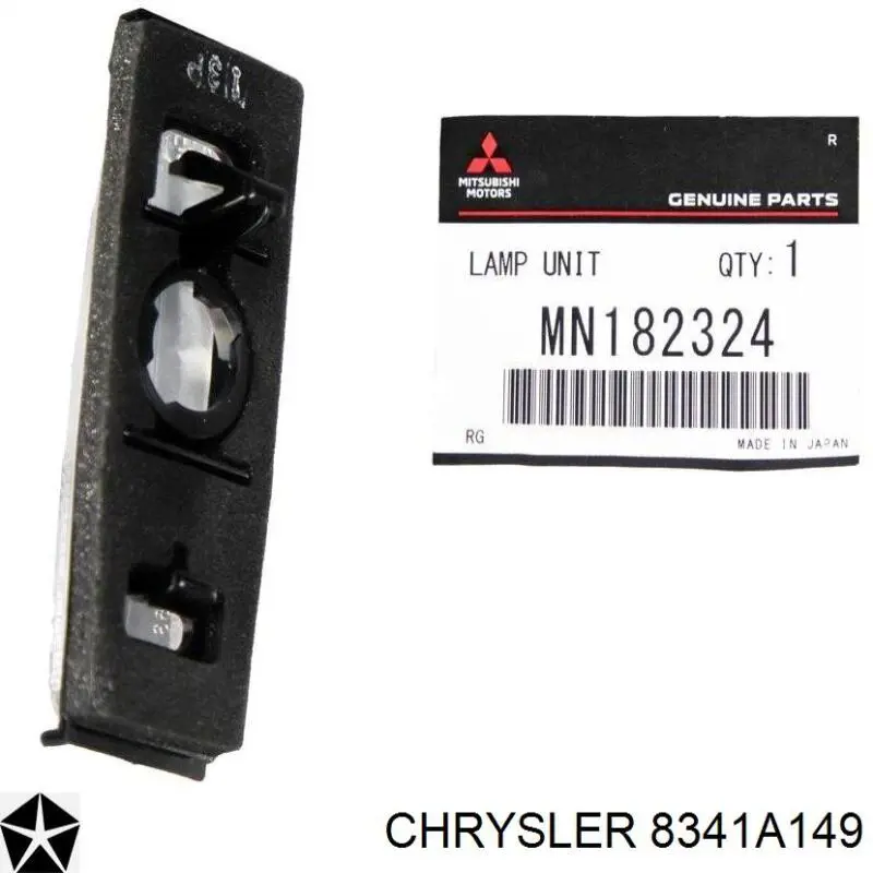 Do koszyka Lampa oświetlenia tylnej tablicy rejestracyjnej Mitsubishi Pajero SPORT II KH