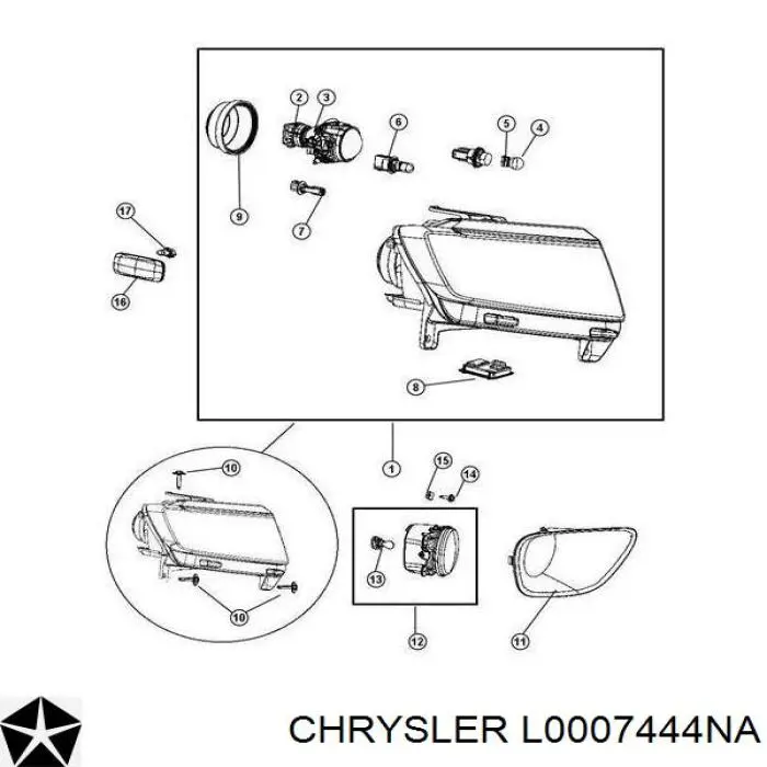 L0007444NA Chrysler Żarówka kierunkowskazu
