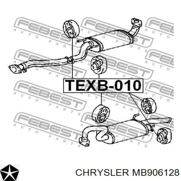 MB906128 Chrysler poduszka mocowania tłumika