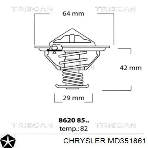Termostat MD351861 Chrysler