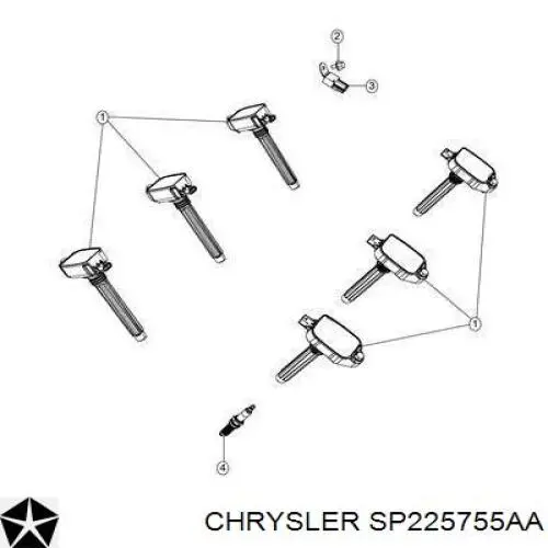 Do koszyka SP225755AA Chrysler Świeca zapłonowa