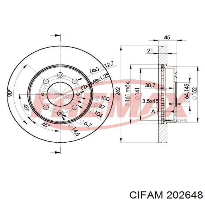 Do koszyka 202648 Cifam Główny cylinder hamulców