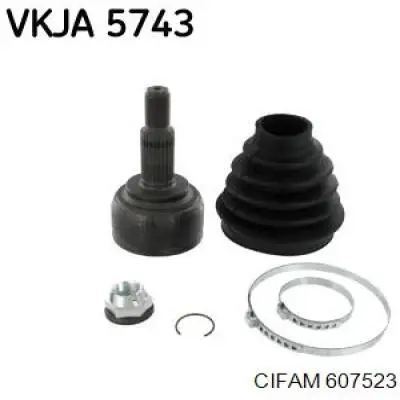 Przegub homokinetyczny przedni zewnętrzny Cifam 607523 cena, od 41,32 USD