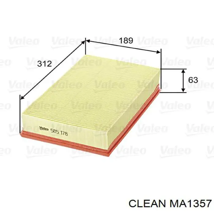 Filtr powietrza Clean MA1357 cena, od 9,49 USD
