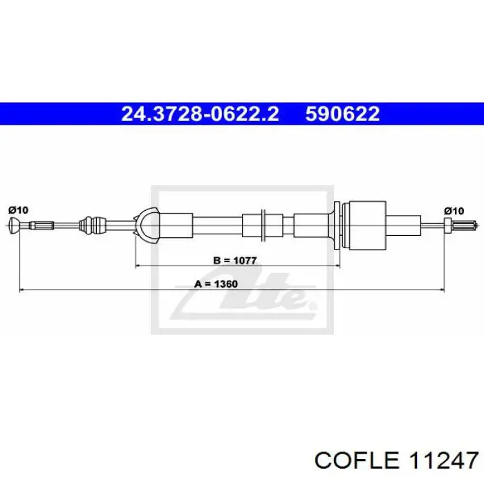 Linka sprzęgła Cofle 11247 cena, od 12,26 USD