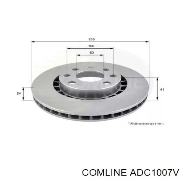 ADC1007V Comline tarcza hamulcowa przednia