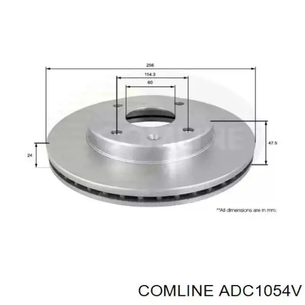 ADC1054V Comline tarcza hamulcowa przednia