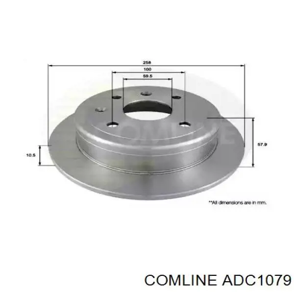 ADC1079 Comline tarcza hamulcowa tylna