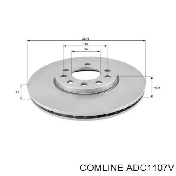 ADC1107V Comline tarcza hamulcowa przednia