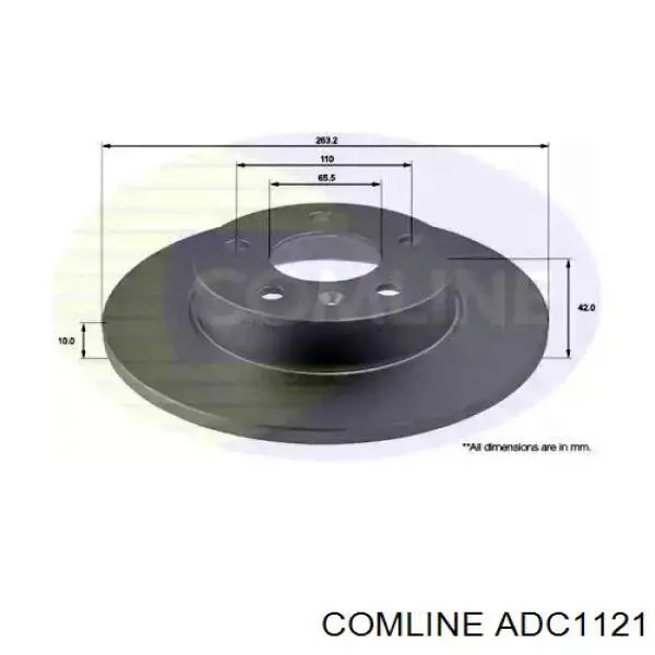 ADC1121 Comline Tarcza hamulcowa tylna