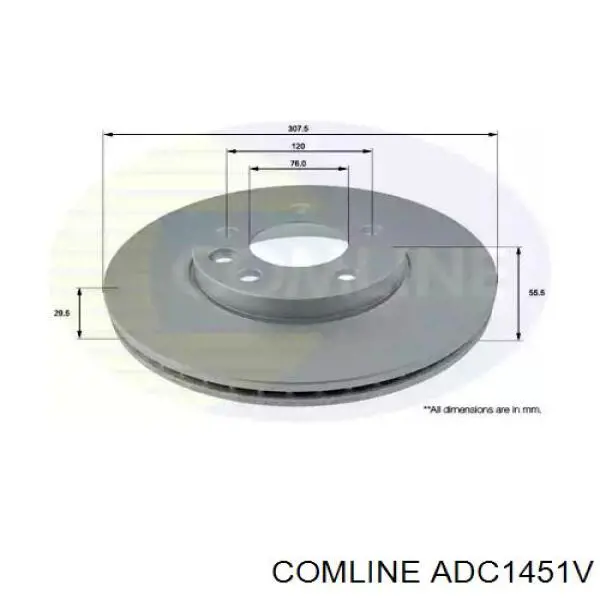 ADC1451V Comline tarcza hamulcowa przednia