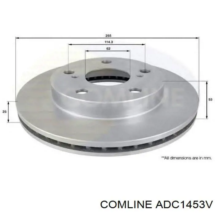 Do koszyka ADC1453V Comline Tarcza hamulcowa tylna
