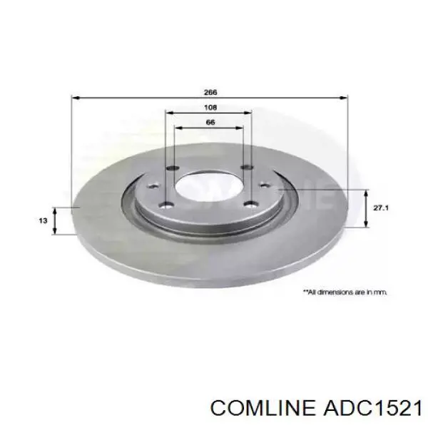 ADC1521 Comline tarcza hamulcowa przednia