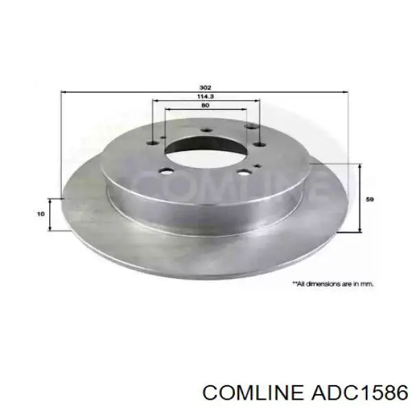 ADC1586 Comline tarcza hamulcowa tylna