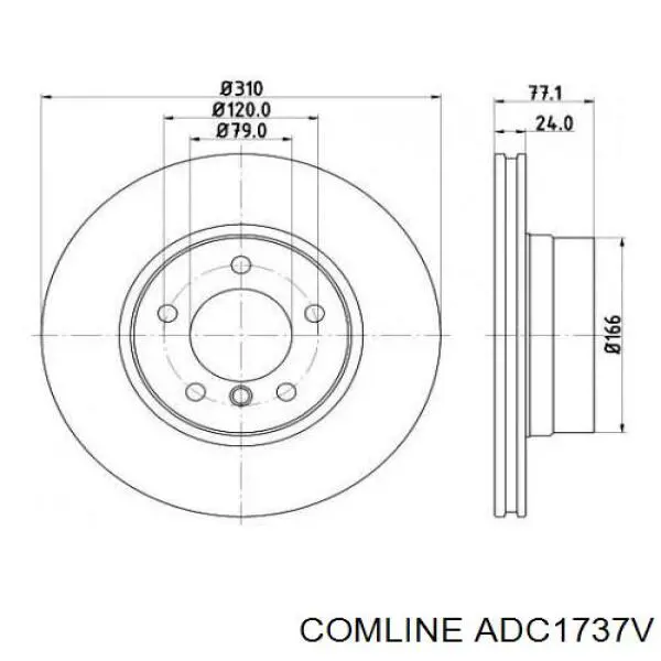 Do koszyka ADC1737V Comline Tarcza hamulcowa przednia