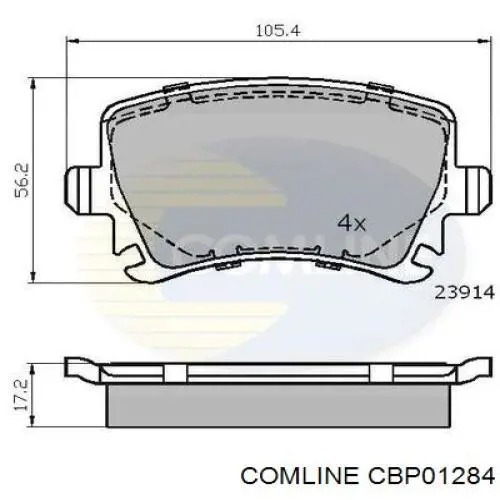 Okładziny (klocki) do hamulców tarczowych tylne Comline CBP01284 cena, od 22,07 USD