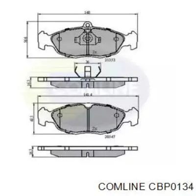 CBP0134 Comline klocki hamulcowe przednie tarczowe