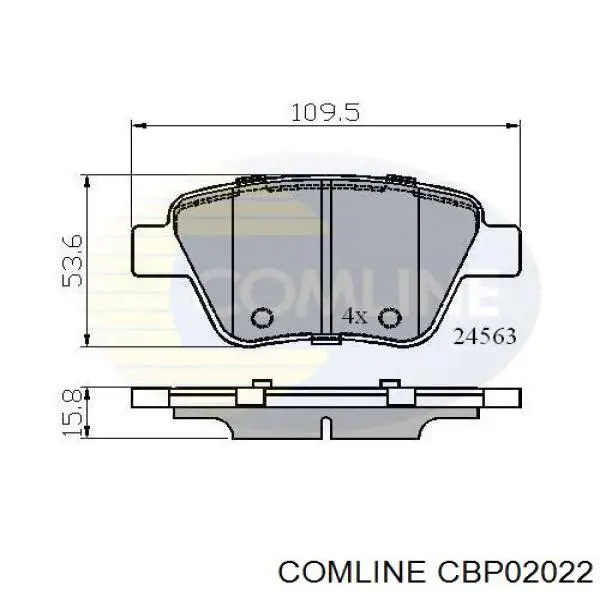 CBP02022 Comline okładziny (klocki do hamulców tarczowych tylne)