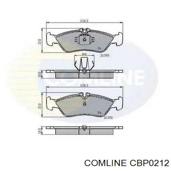 Klocki hamulcowe przednie tarczowe Comline CBP0212 cena, od 24,51 USD