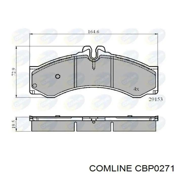 CBP0271 Comline Klocki hamulcowe przednie tarczowe
