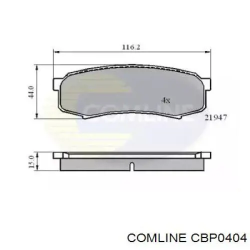 CBP0404 Comline okładziny (klocki do hamulców tarczowych tylne)