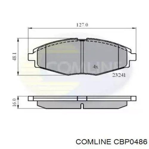 CBP0486 Comline Klocki hamulcowe przednie tarczowe