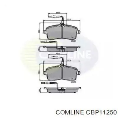 CBP11250 Comline Klocki hamulcowe przednie tarczowe