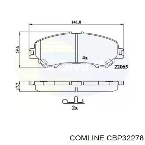 CBP32278 Comline klocki hamulcowe przednie tarczowe