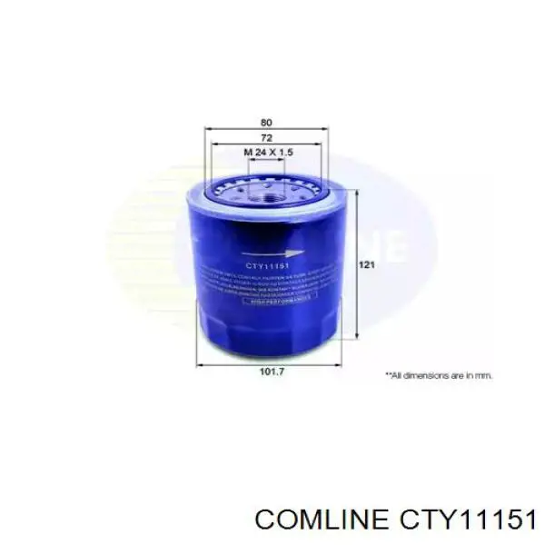 CTY11151 Comline filtr oleju