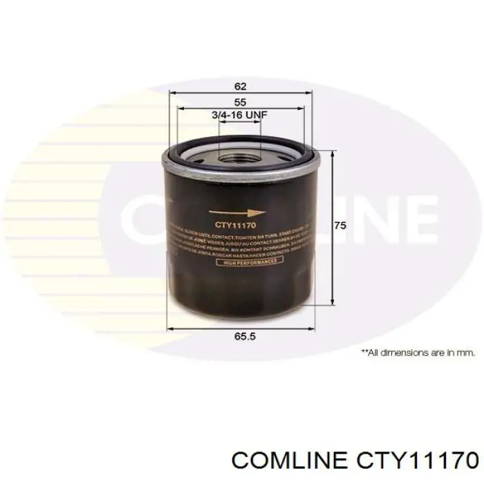 CTY11170 Comline filtr oleju