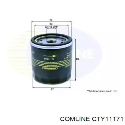 CTY11171 Comline filtr oleju