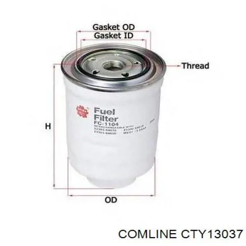 Do koszyka CTY13037 Comline Filtr paliwa