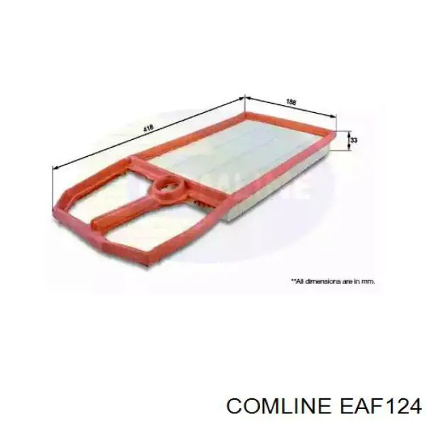 EAF124 Comline filtr powietrza