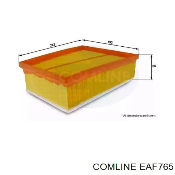 EAF765 Comline filtr powietrza