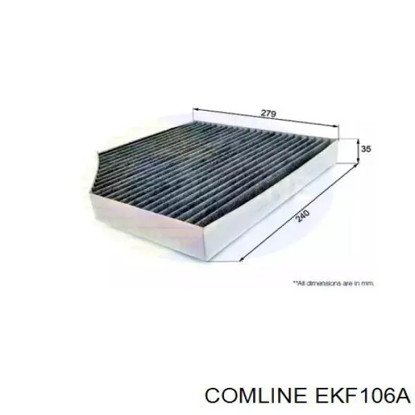 EKF106A Comline filtr kabiny