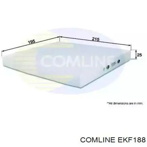 EKF188 Comline Filtr kabiny