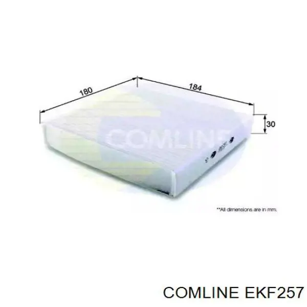 Filtr kabiny Comline EKF257 cena, od 7,28 USD