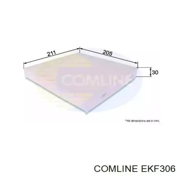 EKF306 Comline filtr kabiny