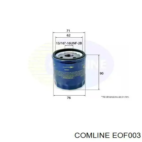 EOF003 Comline filtr oleju