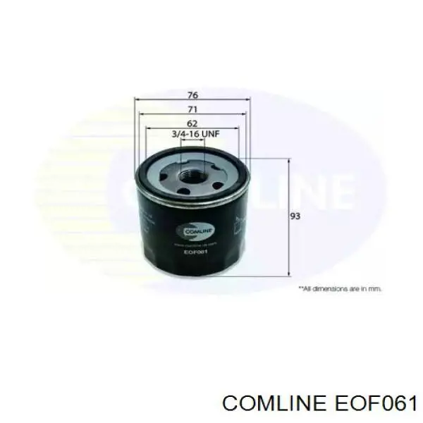 EOF061 Comline Filtr oleju