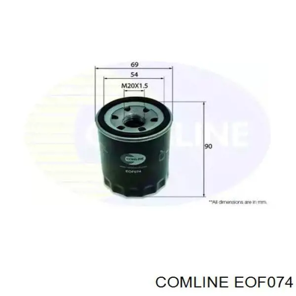 EOF074 Comline Filtr oleju