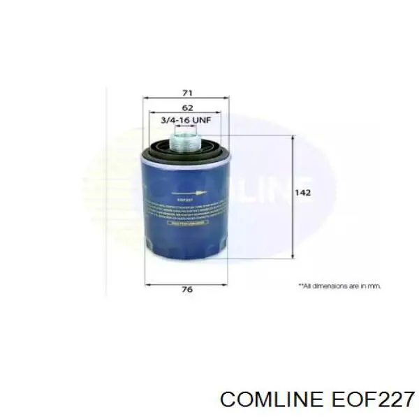 EOF227 Comline filtr oleju