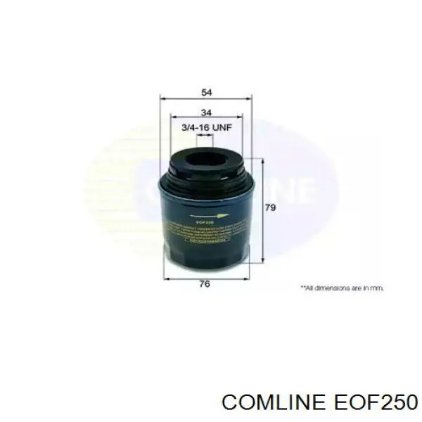 EOF250 Comline filtr oleju