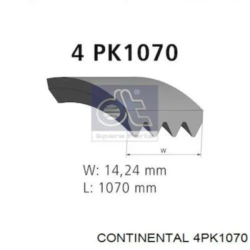 4PK1070 Continental/Siemens Pas napędowy mechanizmów