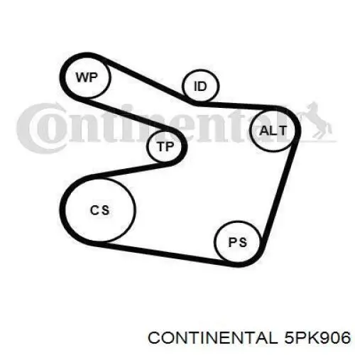 Do koszyka 5PK906 Continental/Siemens Pas napędowy mechanizmów