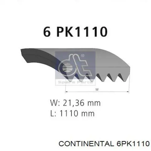 6PK1110 Continental/Siemens Pas napędowy mechanizmów