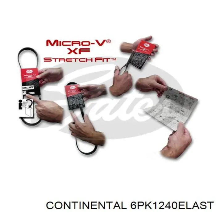 Pas napędowy mechanizmów Continental/Siemens 6PK1240ELAST cena, od 24,29 USD